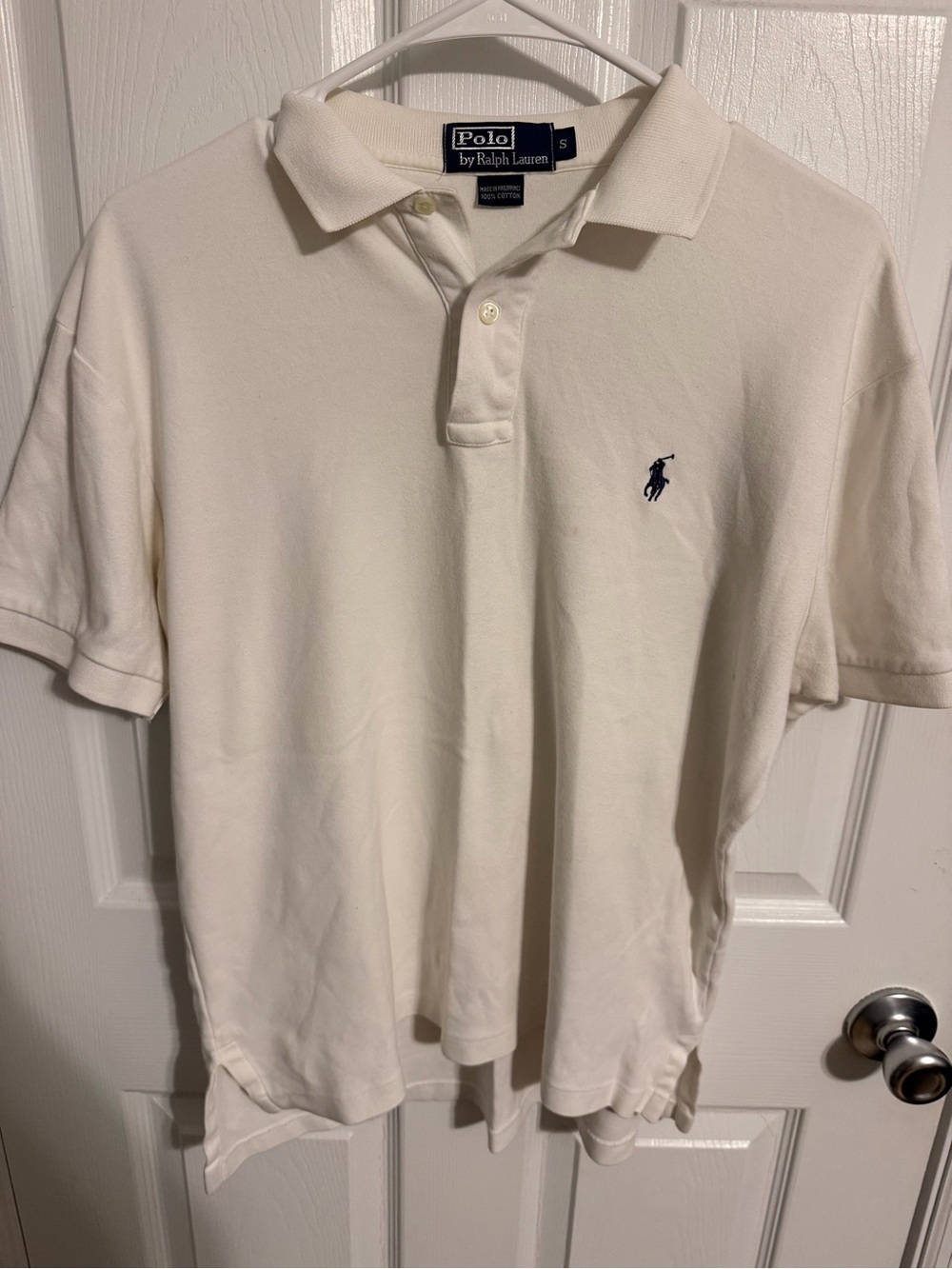 Polo by Ralph Lauren Men's Classic Cream Polo Shirt